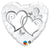 Entwined Hearts - Silver 18″ Balloon