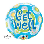 Get Well Blue Dots 18″ Balloon