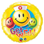 Get Well Smiley Faces 18″ Balloon