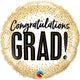 Grad Gold Glitter Dots 18" Foil