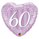 Happy 60th Damask Heart 18″ Balloon