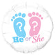 He Or She? Footprints 18" Foil