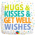 Hugs & Kisses & Get Well Wishes 18″ Balloon