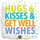 Hugs & Kisses & Get Well Wishes 18″ Balloon