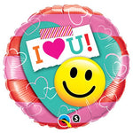 I (heart) U! Smile Face 18″ Balloon