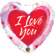 I Love You Brushed Hearts 18″ Balloon