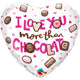 I Love You More Than Chocolate 18″ Balloon