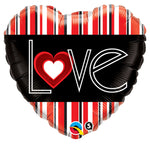 L(Heart)Ve Red Stripes 18" Foil