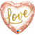 Love Rose Gold Glitter Dots 18″ Balloon