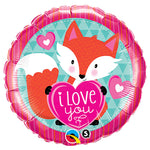 Love You Foxy Heart 18″ Balloon