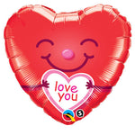 Love You Smiley Heart 18″ Balloon