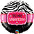 To My Valentine Zebra Stripes 18″ Balloon