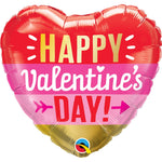 Valentine's Day Arrow Stripes 18″ Balloon