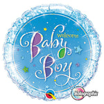 Welcome Baby Boy Stars 18" Foil