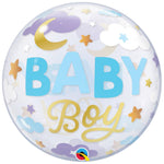 Baby Boy Sweet Dreams 22″ Bubble Balloon