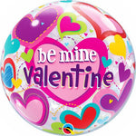 Be Mine Valentine Hearts 22″ Bubble Balloon