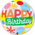 Birthday Circles & Dot Stripes 22″ Bubble Balloon