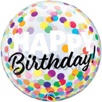 Birthday Colorful Dots 22″ Bubble Balloon