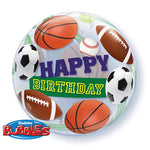 Birthday Sport Balls 22″ Bubble Balloon