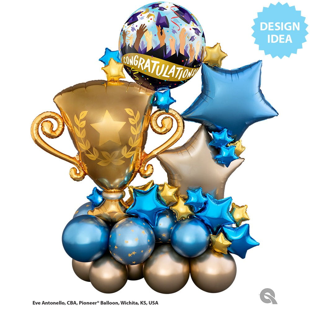 Congratulations Grad Caps 22″ Bubble Balloon – instaballoons Wholesale