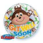 Get Well Monkeys 22″ Bubble Balloon