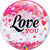 Love You Confetti Hearts 22″ Bubble Balloon