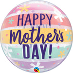 Mother's Day Pastel Stripes 22″ Bubble Balloon