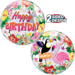 Tropical Birthday Party 22″ Bubble Balloon