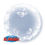 Deco Bubble - Elegant Roses & Butterflies 24″ Balloon