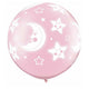 Baby Moon & Stars-a-round - Pearl Pink 30″ Latex Balloons (2 count)