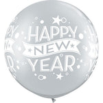 Silver New Year Confetti Dots 30″ Balloon