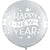 Silver New Year Confetti Dots 30″ Balloon