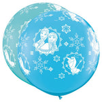 Anna, Elsa, & Olaf-a-round 36″ Latex Balloons (2 count)
