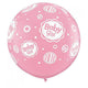 Baby Girl Dots-a-round - Pink 36″ Latex Balloons (2 count)