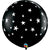 Contempo Stars-a-round - Onyx Black 36″ Latex Balloons (2 count)