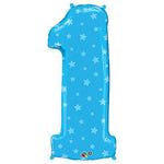Number One Blue Stars 38″ Balloon