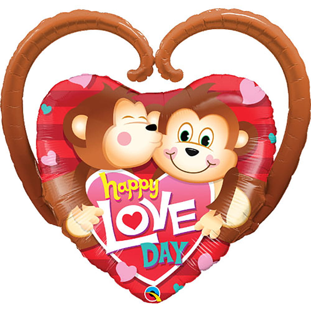 Happy Love Day Monkeys 39″ Balloon – instaballoons Wholesale