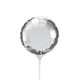 Mini Circle - Silver (air-fill Only) 4″ Balloon