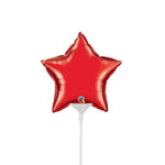 Ruby Red Star 4" Air-fill Balloon (requires heat sealing)