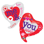 You & Me Two Hearts 42″ Balloon