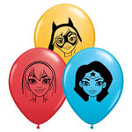 D.C. Super Hero Girls Faces Assortment 5″ Latex Balloons (100 count)