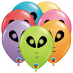 Space Alien Festive Assortment 5″ Latex Balloons (100 count)