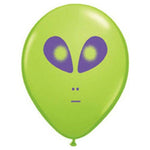 Lime Green Space Alien 5″ Latex Balloons (100 count)