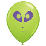 Space Alien - Lime Green 5″ Latex Balloons (10 count)