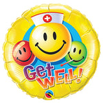 Get Well Smiley Faces 9″ Balloon
