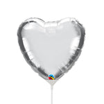 Heart - Silver (air-fill Only) 9″ Balloon
