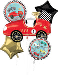 Race Car Bouquet Foil Balloon by Anagram from Instaballoons