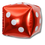 Red Casino Dice Cube 22″ Foil Balloon by Imported from Instaballoons