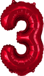 Red Number 3 16″ Foil Balloon by Instaballoons Wholesale from Instaballoons