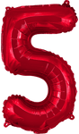 Red Number 5 16″ Foil Balloon by Instaballoons Wholesale from Instaballoons